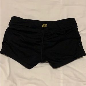 Girls black booty shorts